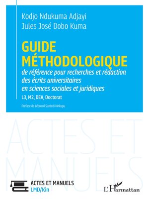 cover image of Guide méthodologique de référence pour la recherches et rédaction